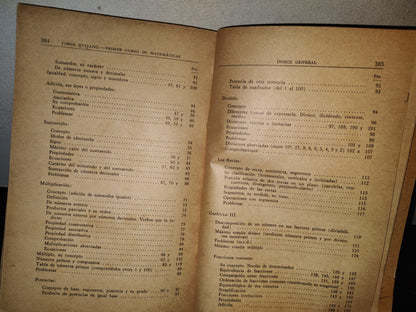 123- Aritmética Y Nociones De Álgebra Y Geometría - Ingeniero José Quijano - Editorial Porrúa - 1961