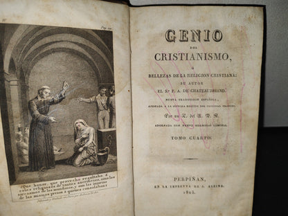 60- Genio Del Cristianismo O Bellezas De La Religión Cristiana. Tomo Cuarto. Chateaubriand - 1825