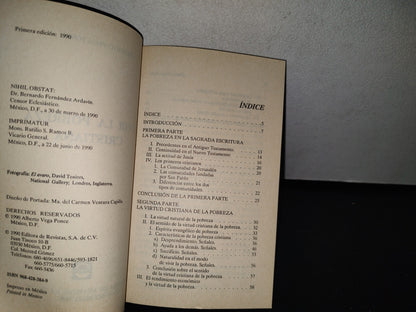 169- Vivir La Pobreza Cristiana - Alberto Vega Ponce. Editora De Revistas. S. A., Primera Edición 1990