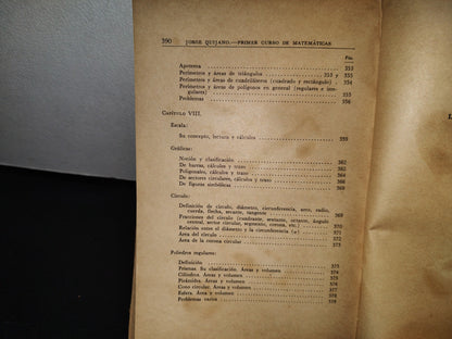 123- Aritmética Y Nociones De Álgebra Y Geometría - Ingeniero José Quijano - Editorial Porrúa - 1961