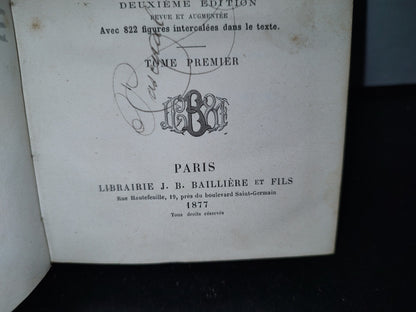 64- Nouveaux Éléments D'Histoire Naturelle Médicale - D. Cauvet - Tome Premier - 1877