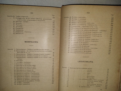 64- Curso De Lengua Castellana - L. Cadena - México. Librería De La Vda. De Ch. Bouret, 1912