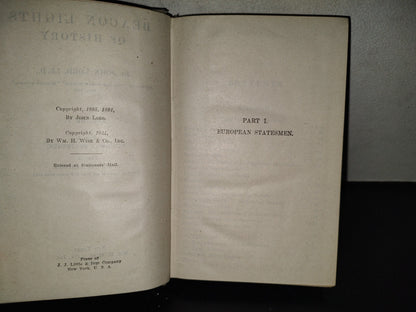 202- Beacon Lights Of History By John Lord, Ll. D. Volume V. Part I. European Statesmen. Part II. European Leaders. New York: Wm. H. Wise & Co., Inc. - 1920