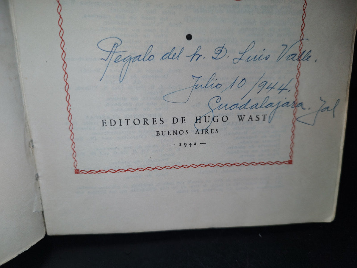 90- 666 - Hugo Wast - Editores De Hugo Wast. Buenos Aires - Primera Edición 1942