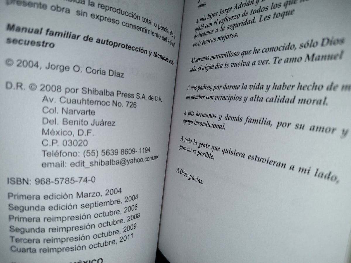 48- Manual Familiar De Autoprotección Y Técnicas Anti-Secuestro - Jorge O. Coria Díaz
