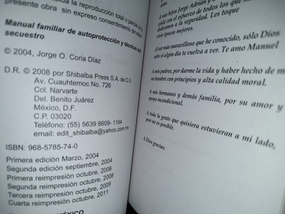 48- Manual Familiar De Autoprotección Y Técnicas Anti-Secuestro - Jorge O. Coria Díaz