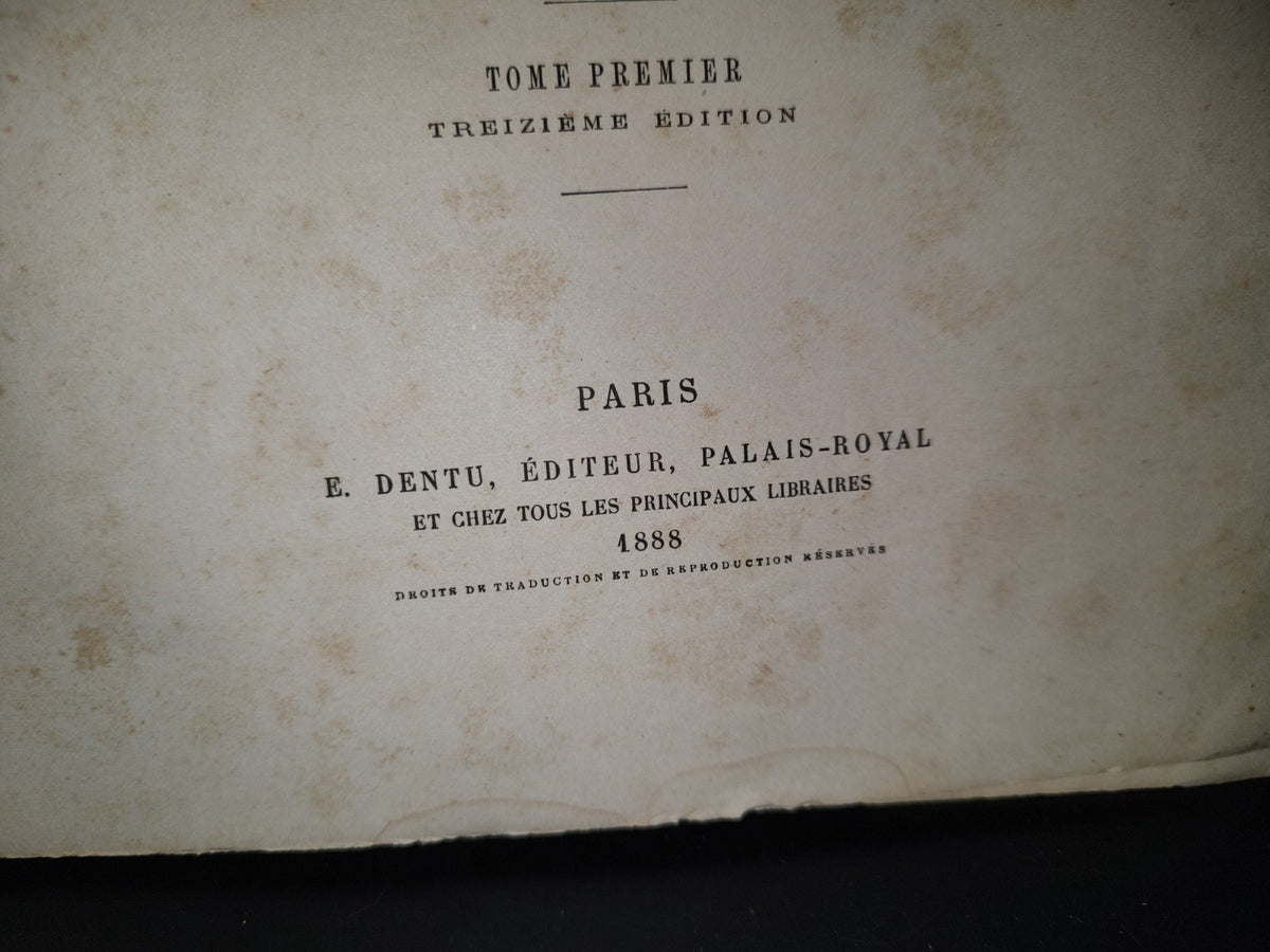 124- La Cuisine Classique - Urbain Dubois & Émile Bernard - Tome Premier - É Denti Éditeur - 1888