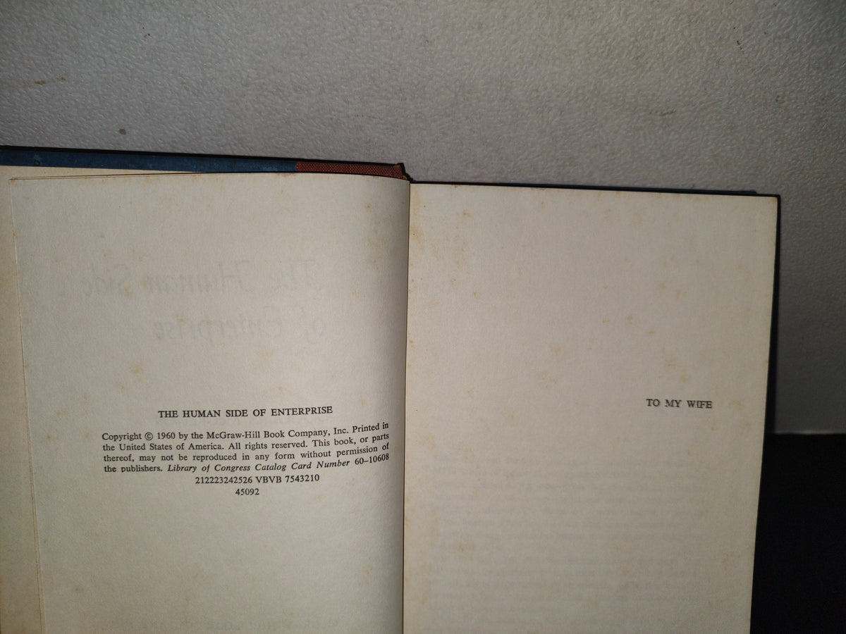 98- The Human Side Of Enterprise - Douglas Mcgregor - Mcgraw-Hill Book Company Inc. - 1960