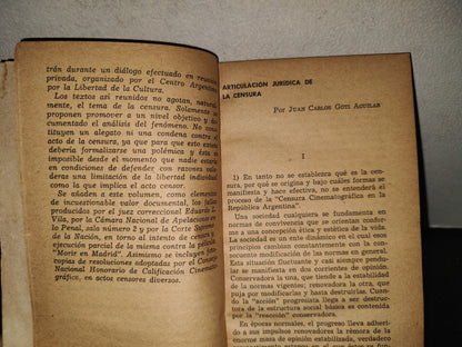 219- La Censura En El Cine - Héctor Grossi... - Ediciones Líbera. Buenos Aires, 1966