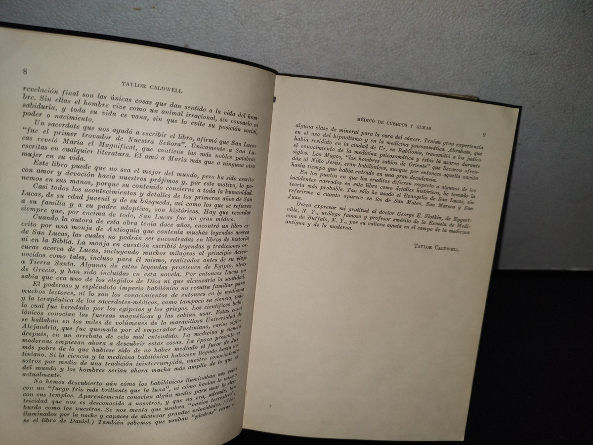 80- Médico De Cuerpos Y Almas - Taylor Caldwell - Ediciones Martínez Roca, 1960