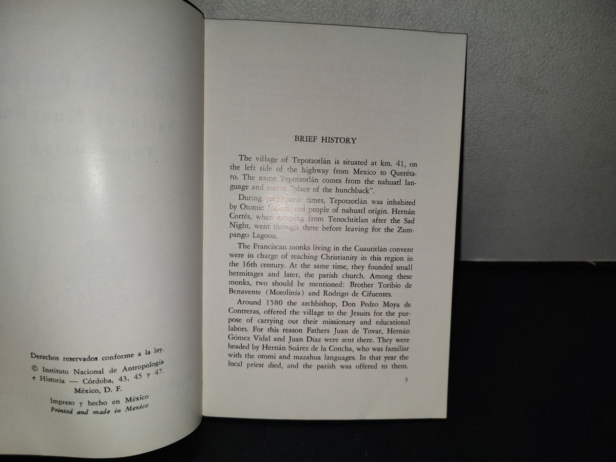 99- Viceroyal Period National Museum Tepoztlan. Official Guide - 1967