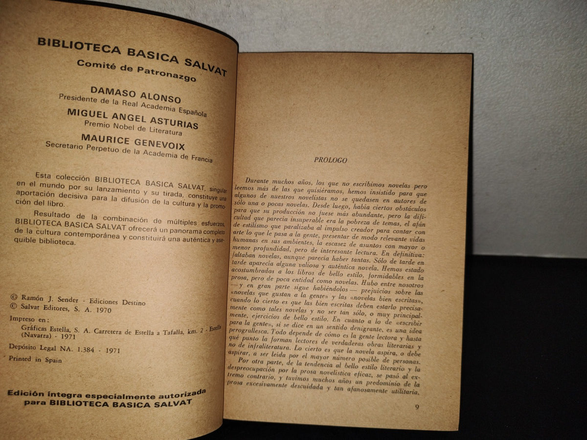 202- El Bandido Adolescente - Ramón J. Sender. Biblioteca Básica Salvat 51 - 1971