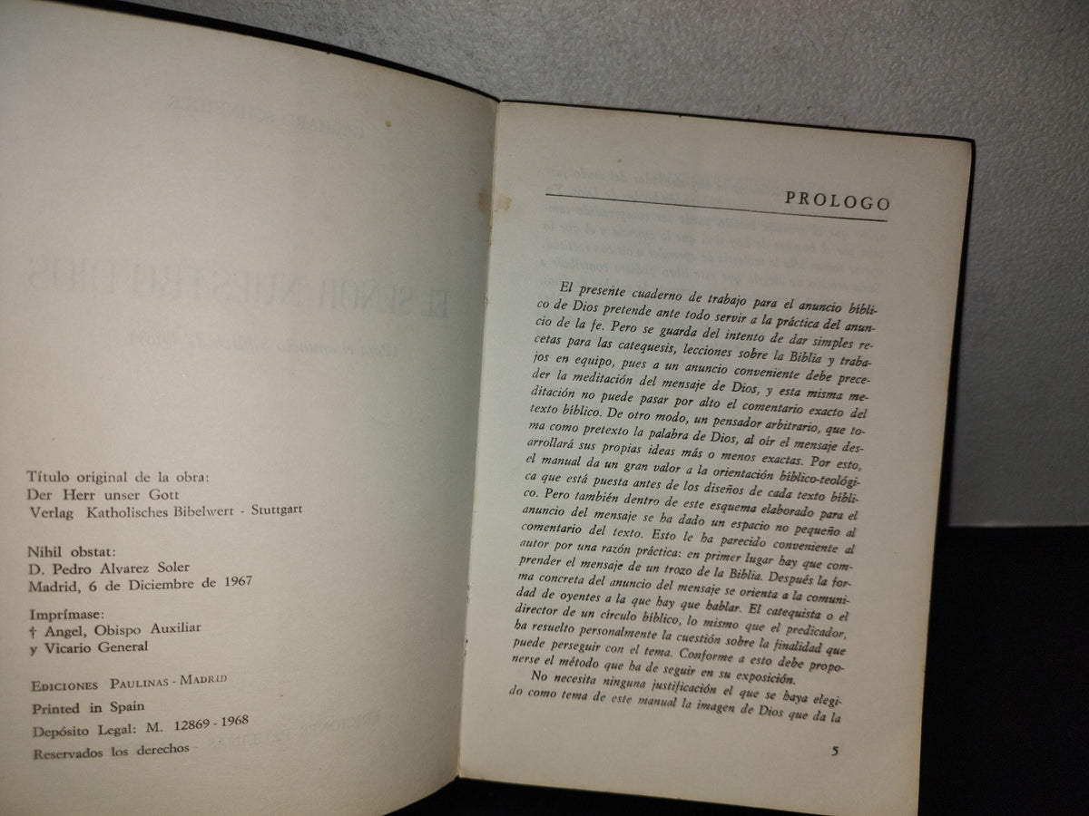 151- El Señor Nuestro Dios. Manual De Lectura Y Predicación - Gerhard Schneider - 1968