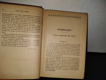 188- Manuales Soler. LXXXIII. Teoría De La Literatura Y De Las Artes. Hermenegildo Giner - 1900'S