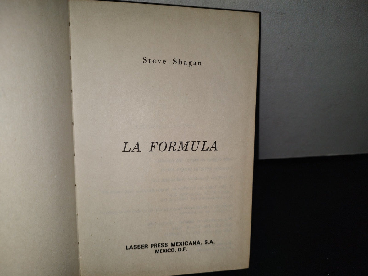 80- La Fórmula - Steve Shagan - Primera Edición 1980