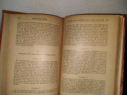 188- Manuales Soler. LXXXIII. Teoría De La Literatura Y De Las Artes. Hermenegildo Giner - 1900'S
