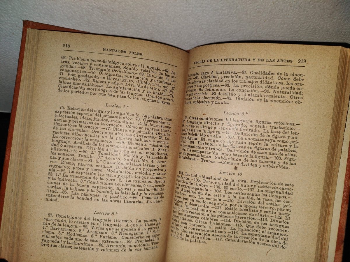 188- Manuales Soler. LXXXIII. Teoría De La Literatura Y De Las Artes. Hermenegildo Giner - 1900'S