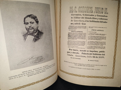 172- Álbum Conmemorativo Del Sesquicentenario Del Estado De Querétaro 1824-1974 - Ediciones Del Gobierno Del Estado, Querétaro, Primera Edición 1974