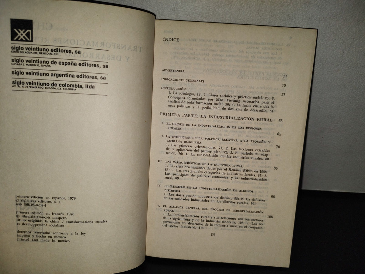 158- China, Transformaciones Rurales Y Desarrollo Socialista - Patrick Tissier. Siglo Veintiuno Editores. Primera Edición En Español, 1979