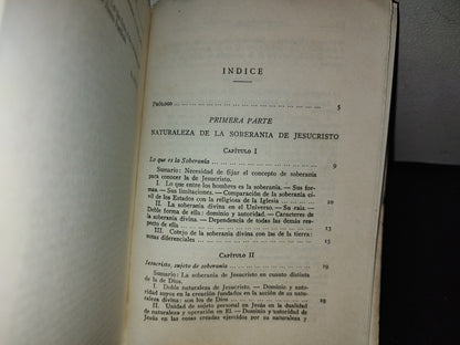 153- La Soberanía De Jesucristo. Rey De La Creación. Luis Colomer. Editorial Rafael Casulleras, Primera Edición 1941