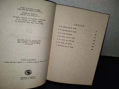 66- Los Pecados De Philip Fleming - Irving Wallace - Editorial Grijalbo 1966