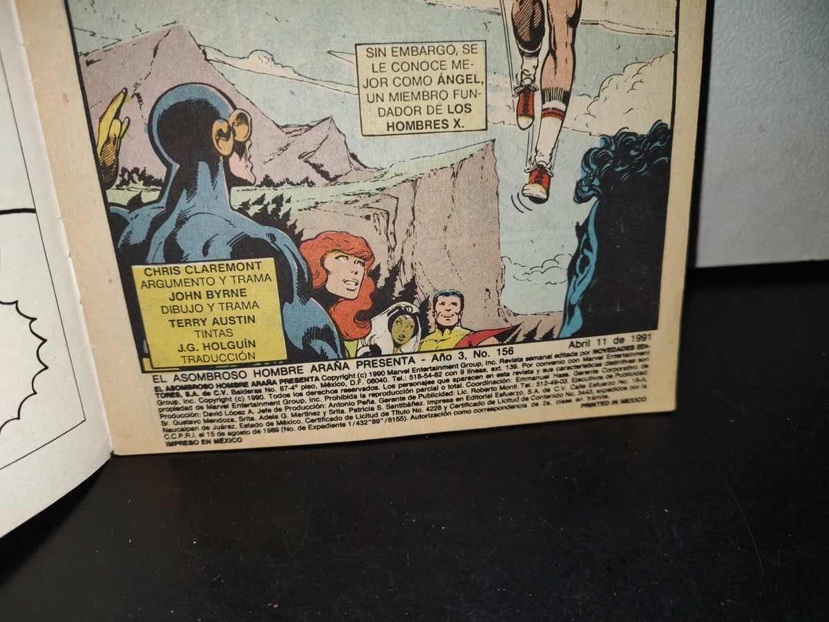 123- Cómic El Asombroso Hombre Araña Presenta: Los Hombres X - No. 156, 1991