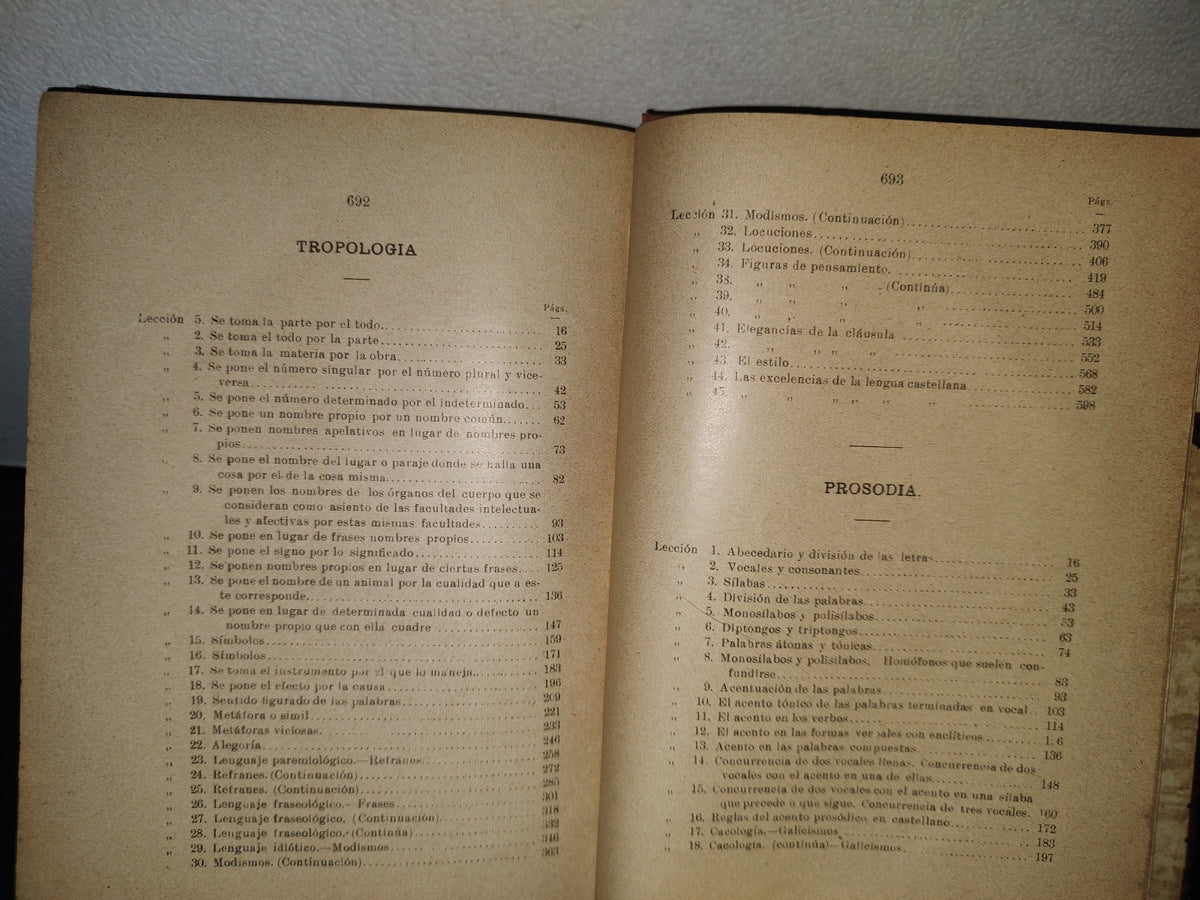 64- Curso De Lengua Castellana - L. Cadena - México. Librería De La Vda. De Ch. Bouret, 1912