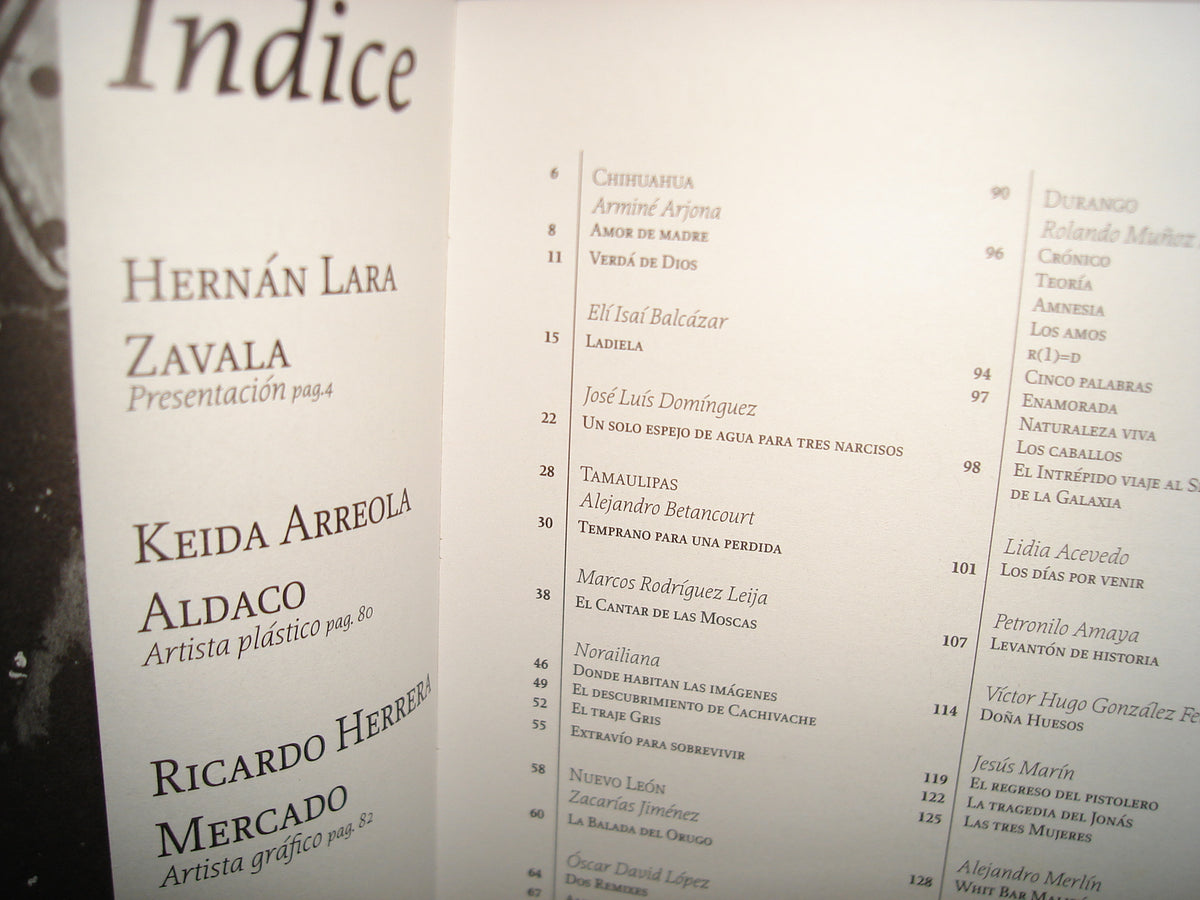 1- Voces Del Noreste. Campamento Literario. Chihuahua, Coahuila, Durango, Nuevo León, Tamaulipas. Revista 1. Año I, Noviembre 2010