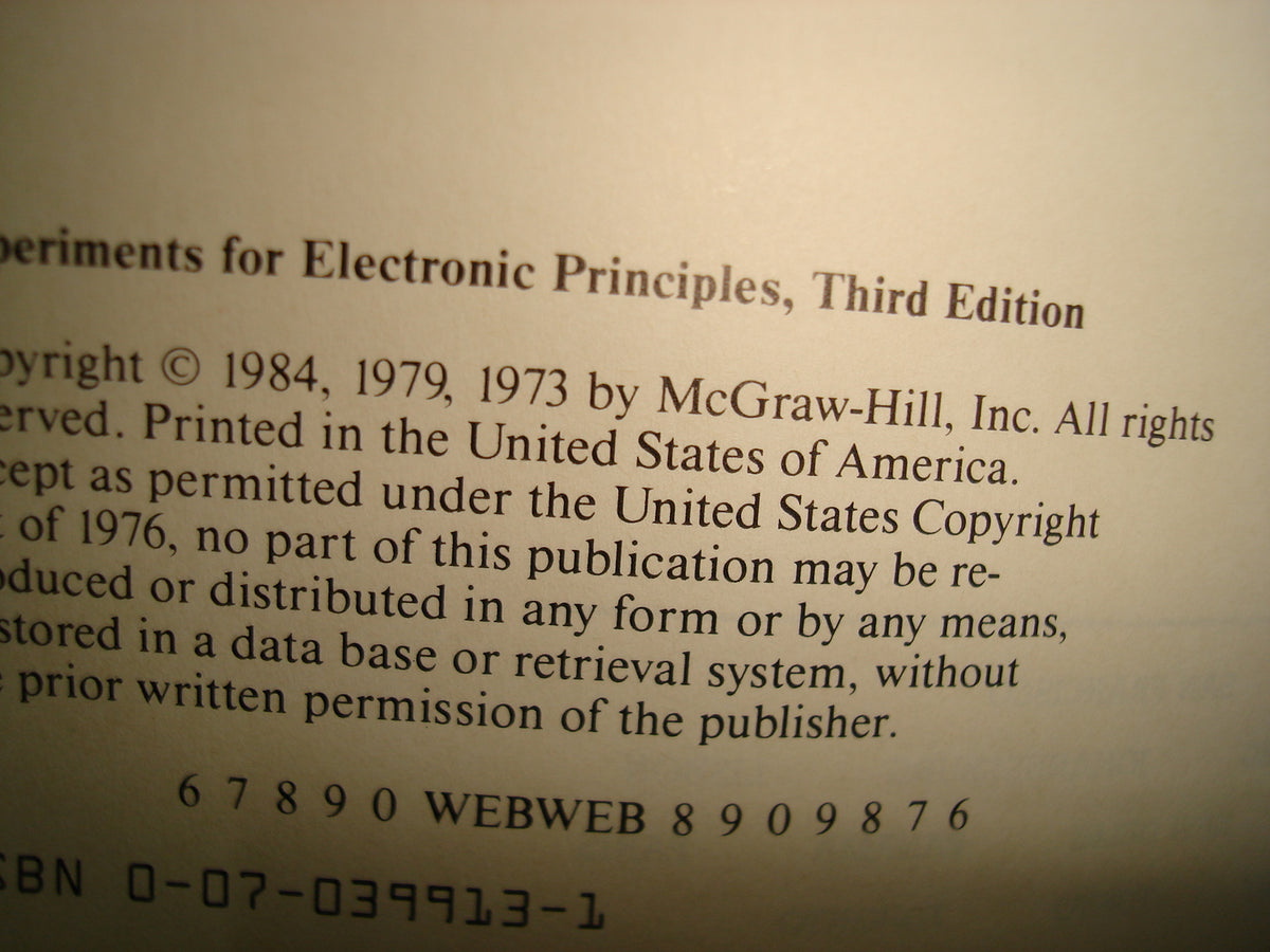 34- Principios De Electrónica, Experimentos / Experimentos For Electronic Principles - Malvino