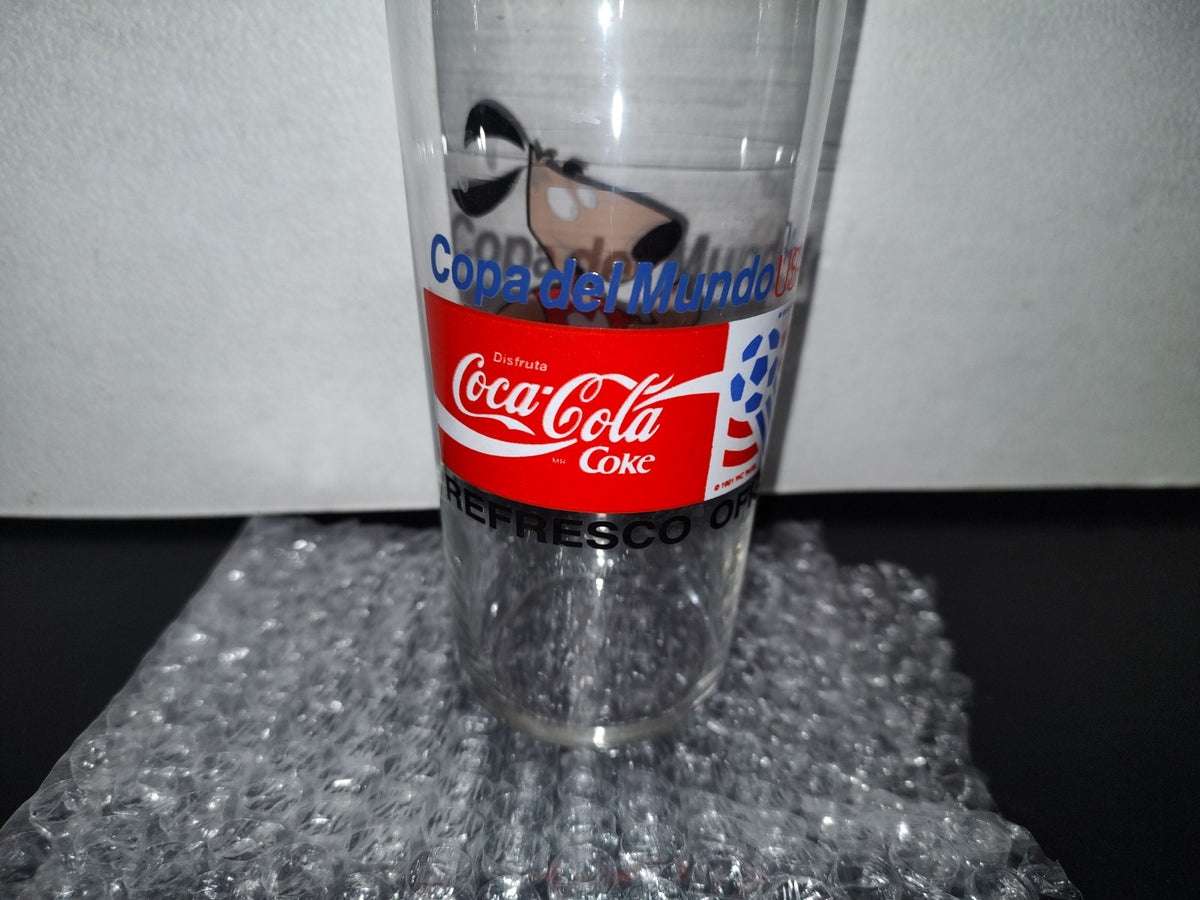 A2- Vaso De Cristal De Colección Coca-Cola Copa Del Mundo Usa 94