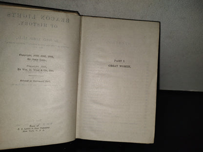 202- Beacon Lights Of History By John Lord, Ll. D. Volume Iv. Part I. Great Women. Part II. Great Rulers. New York: Wm. H. Wise & Co., Inc. - 1920