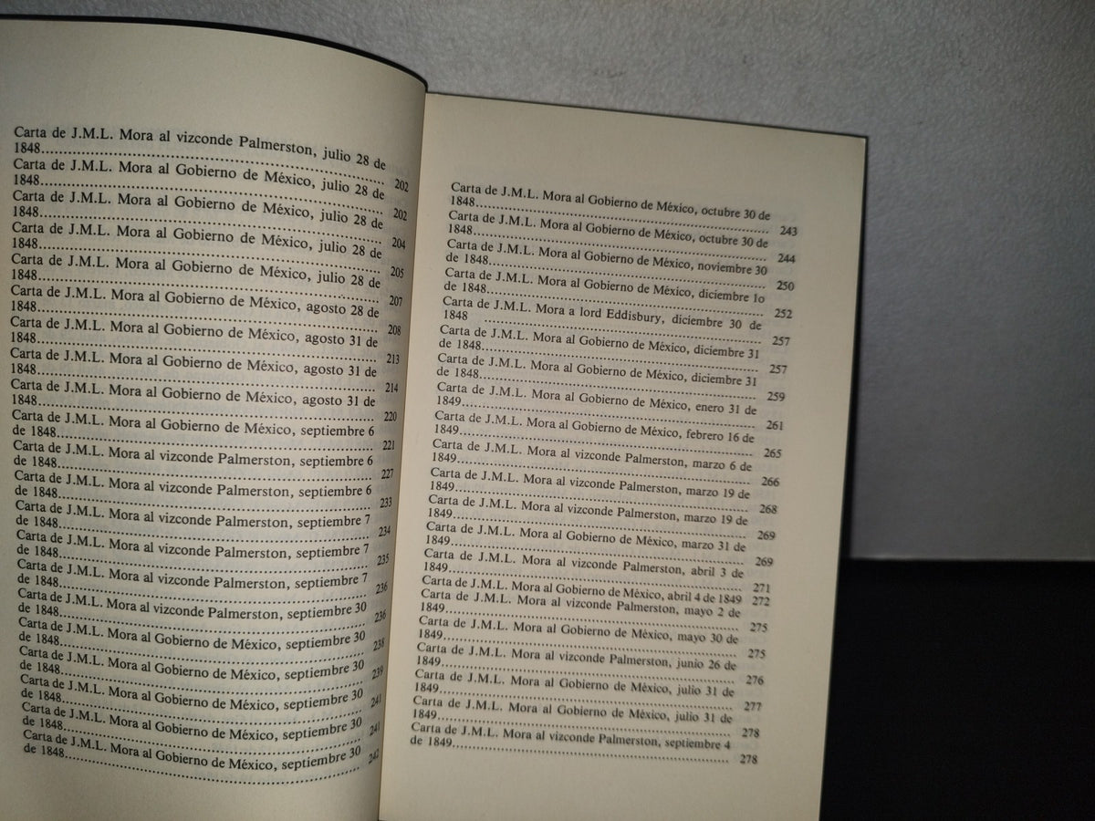 89- Obras Completas. José María Luis Mora. Volumen VII. Obra Diplomática. Sep - 1A. Ed. 1988