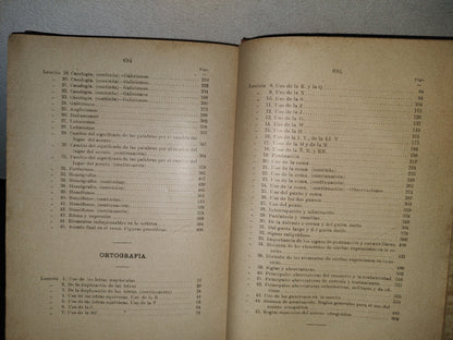 64- Curso De Lengua Castellana - L. Cadena - México. Librería De La Vda. De Ch. Bouret, 1912