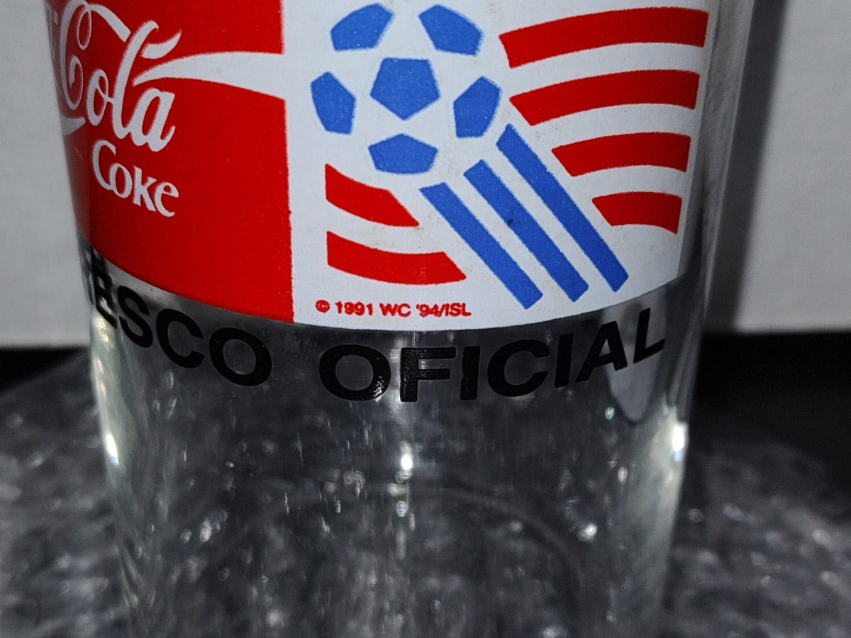 A2- Vaso De Cristal De Colección Coca-Cola Copa Del Mundo Usa 94