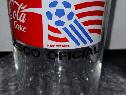 A2- Vaso De Cristal De Colección Coca-Cola Copa Del Mundo Usa 94