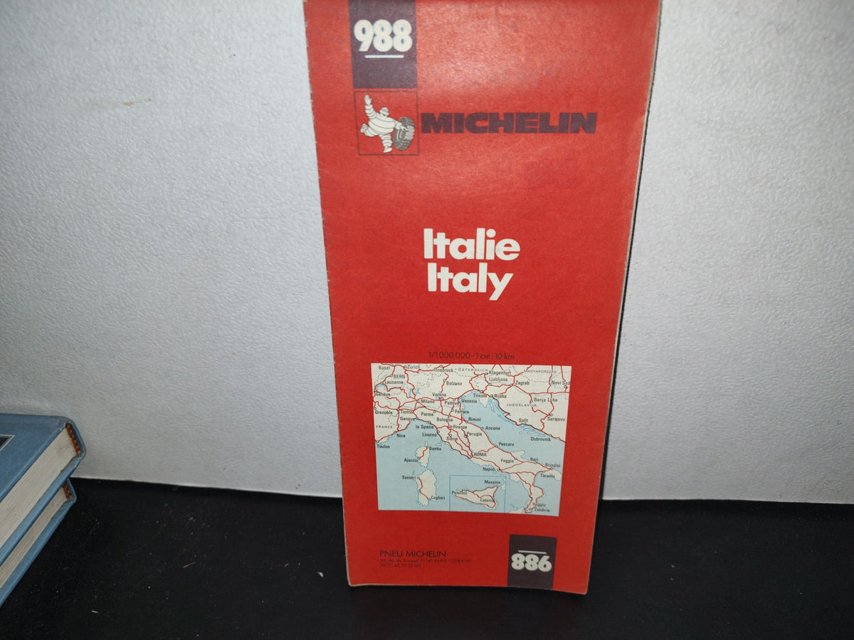 57- Mapa Grande De Italia. Michelin 988. Italie, Italy - 80's