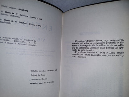 169- Eneida. Virgilio - Editorial Bruguera. Edición Especial: Septiembre, 1972