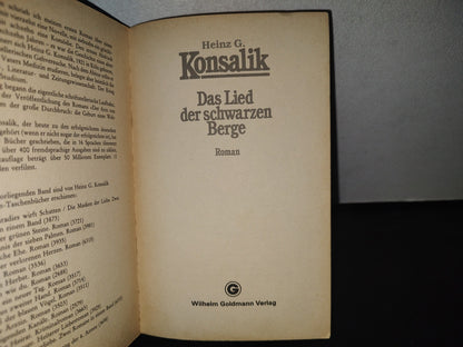 80- Das Lied Der Schwarzen Berge. Roman - Konsalik - 60'S