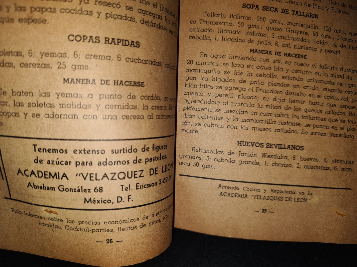 92- Libro De Cocina. Los Treinta Menús - Josefina Velázquez De León - 1940