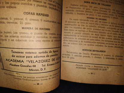 92- Libro De Cocina. Los Treinta Menús - Josefina Velázquez De León - 1940