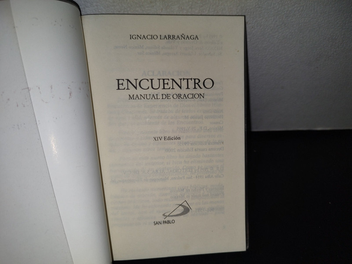 100- Encuentro. Manual De Oración - Ignacio Larrañaga - 2000