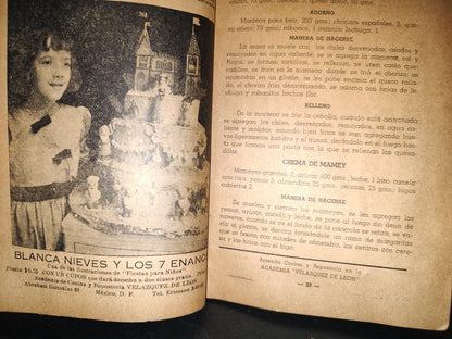 92- Libro De Cocina. Los Treinta Menús - Josefina Velázquez De León - 1940
