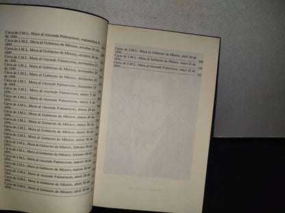 89- Obras Completas. José María Luis Mora. Volumen VII. Obra Diplomática. Sep - 1A. Ed. 1988
