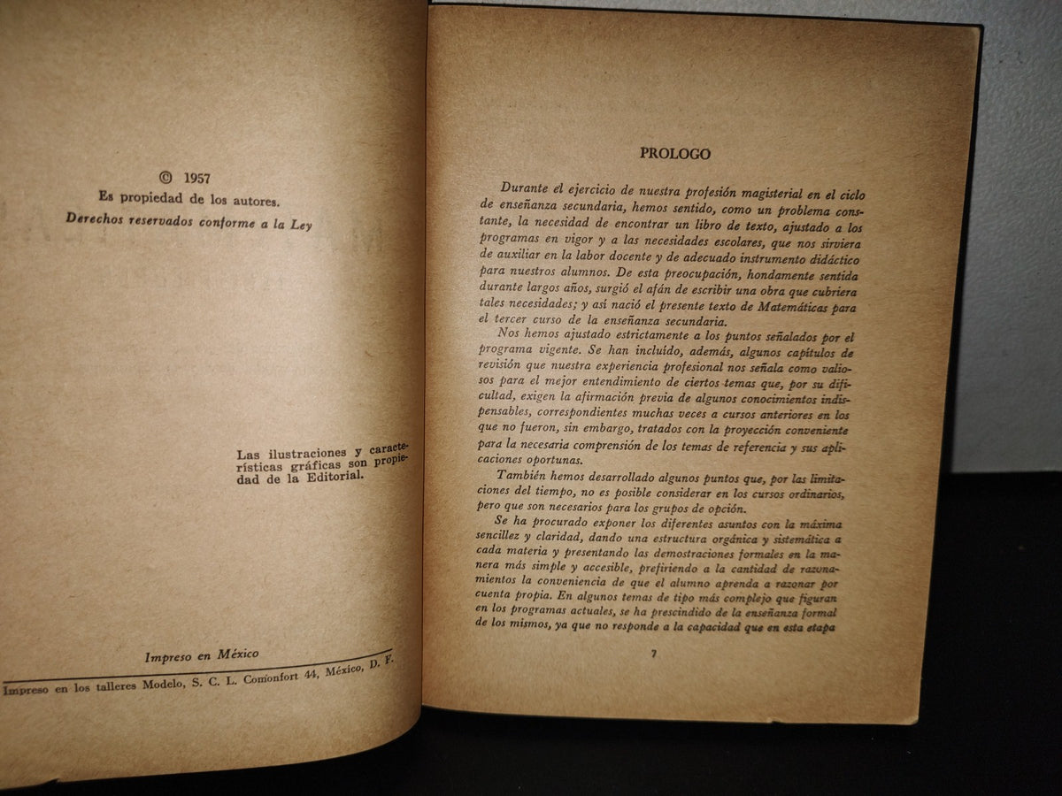 91- Matemáticas. Tercer Curso - Arquímedes Caballero - 1962