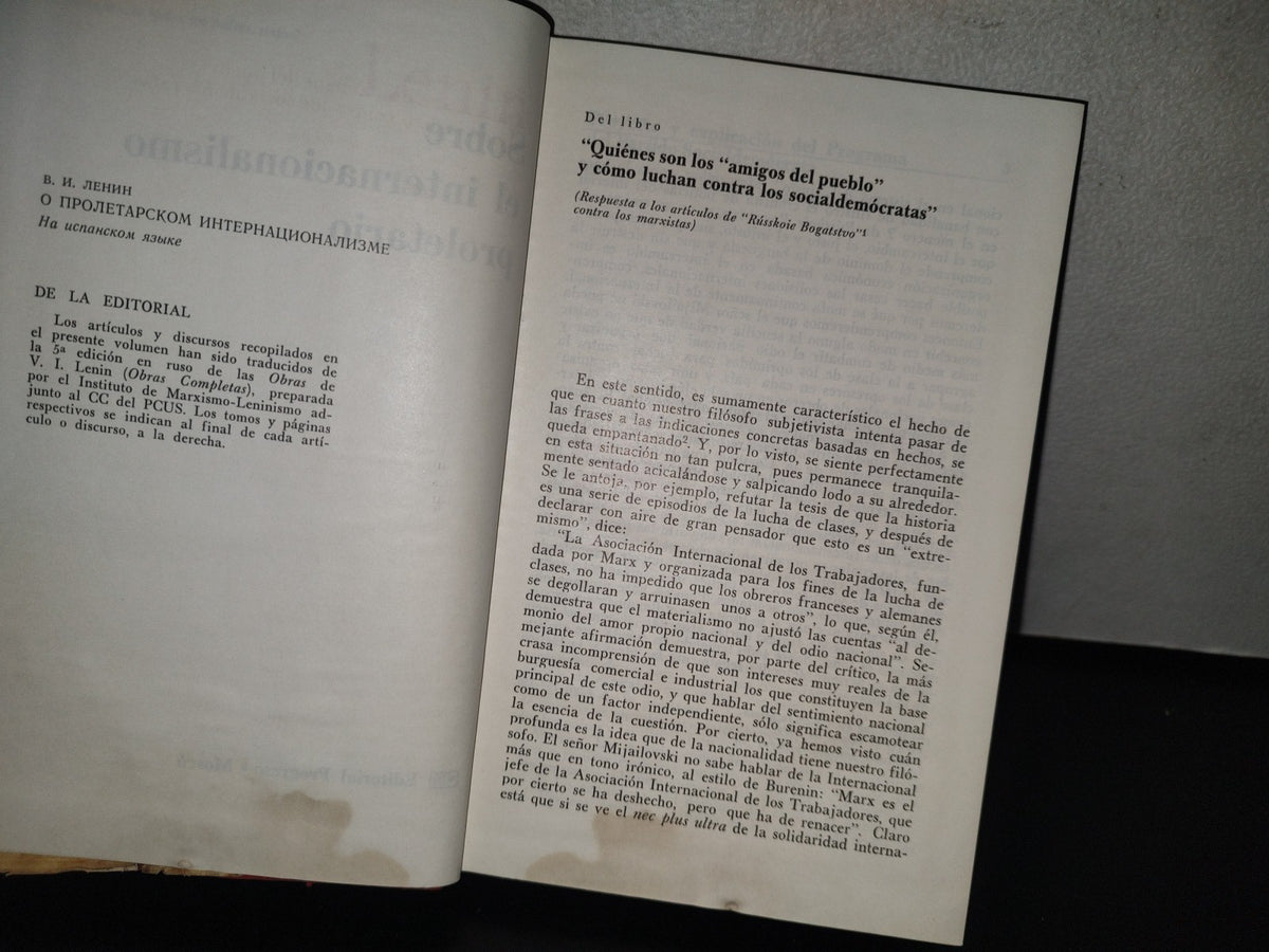 93- Lenin. Sobre El Internacionalismo Proletario - Editorial Progreso, Moscú - 70'S