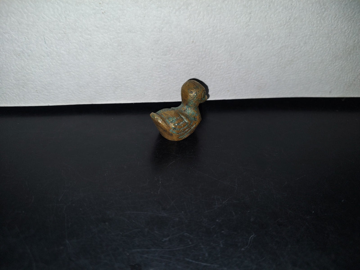 A2- Pieza De Bronce. Patito En Pose De Nado - 70'S