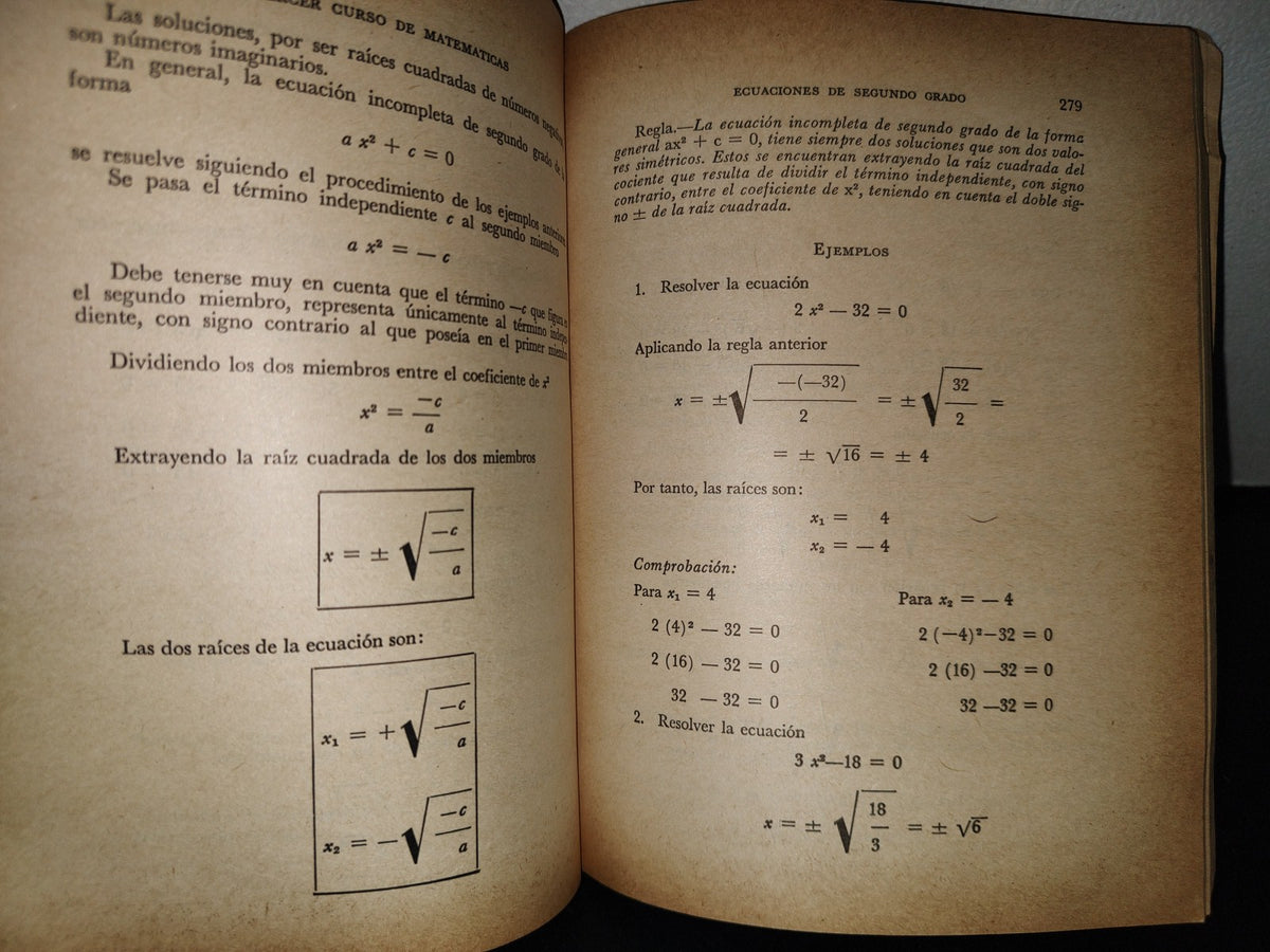 91- Matemáticas. Tercer Curso - Arquímedes Caballero - 1962