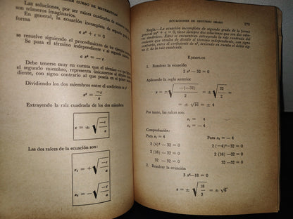 91- Matemáticas. Tercer Curso - Arquímedes Caballero - 1962