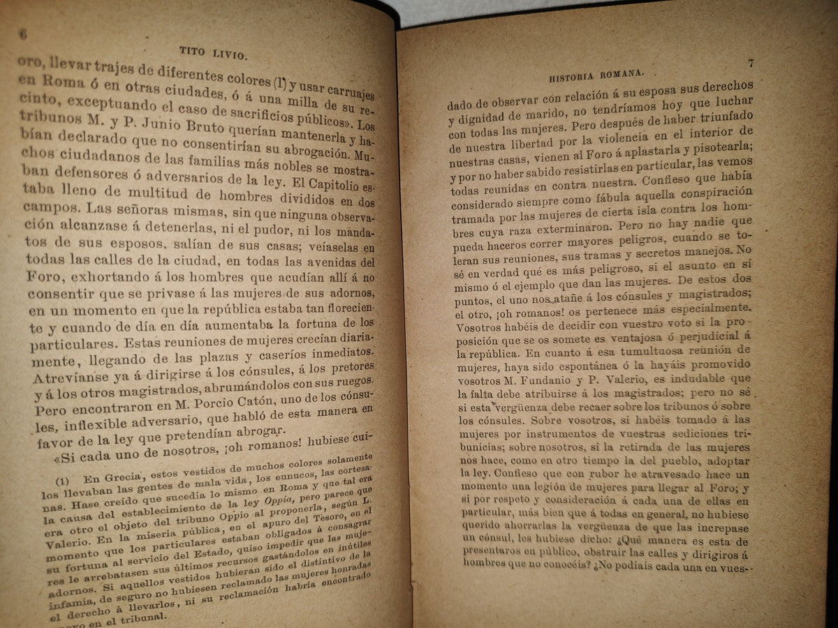 59- Biblioteca Clásica. Tomo CXXI. Décadas De La Historia Romana, Por Tito Livio, Tomo VI - Madrid, Librería De La Viuda De Hernando Y C.A - 1888