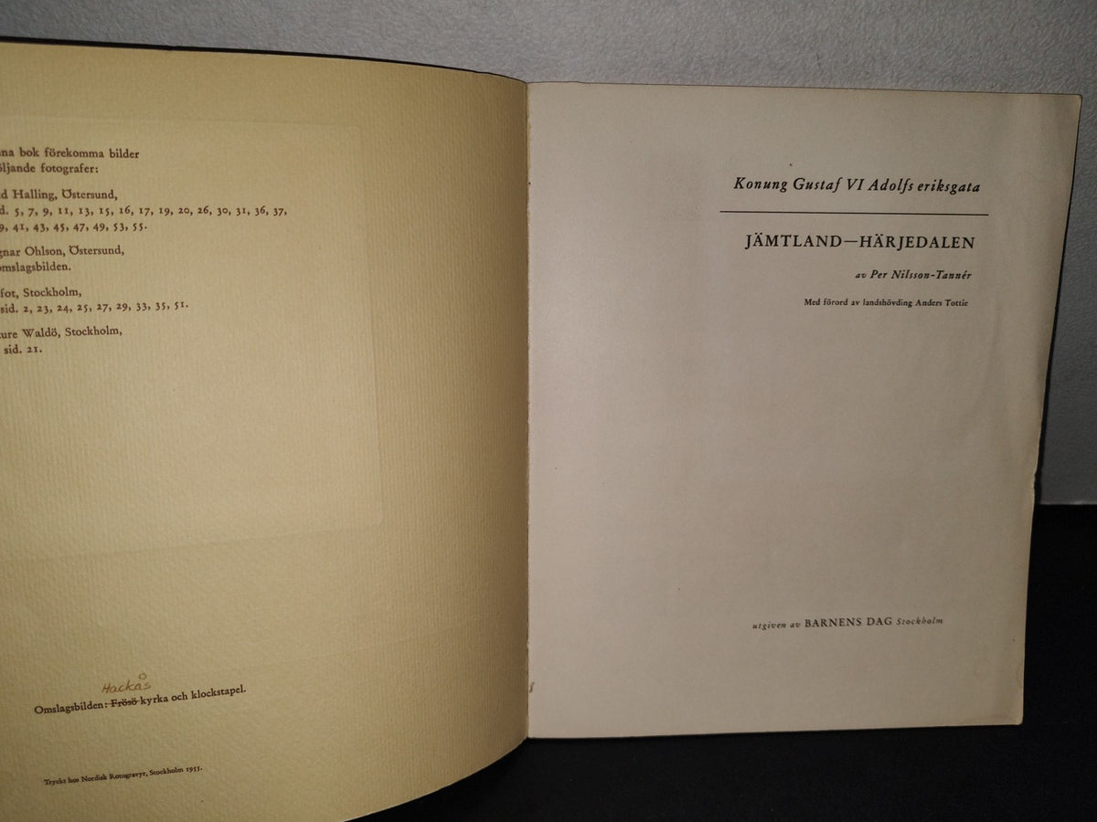 172- Sueco. Konung Gustaf Vi Adolfs Eriksgata. Jämtland-Härjedalen - 1955